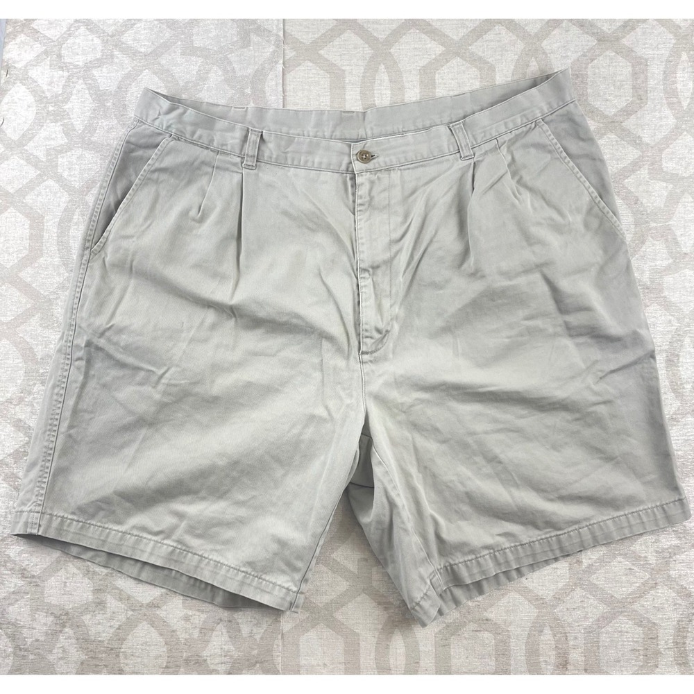 Nike Mens Pleated Chino Shorts Khaki Tan Cotton Twill Golf Casual Size 40